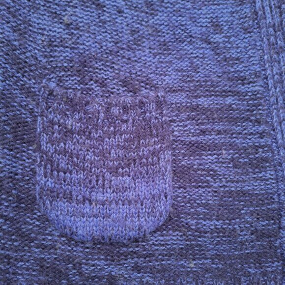 Parkhurst Indigo Blue Short Sleeve Mohair Wool Blend Cardigan - Picture 5 of 7